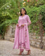Pink Embroidered Mal Cotton 3-Piece Dupatta Set