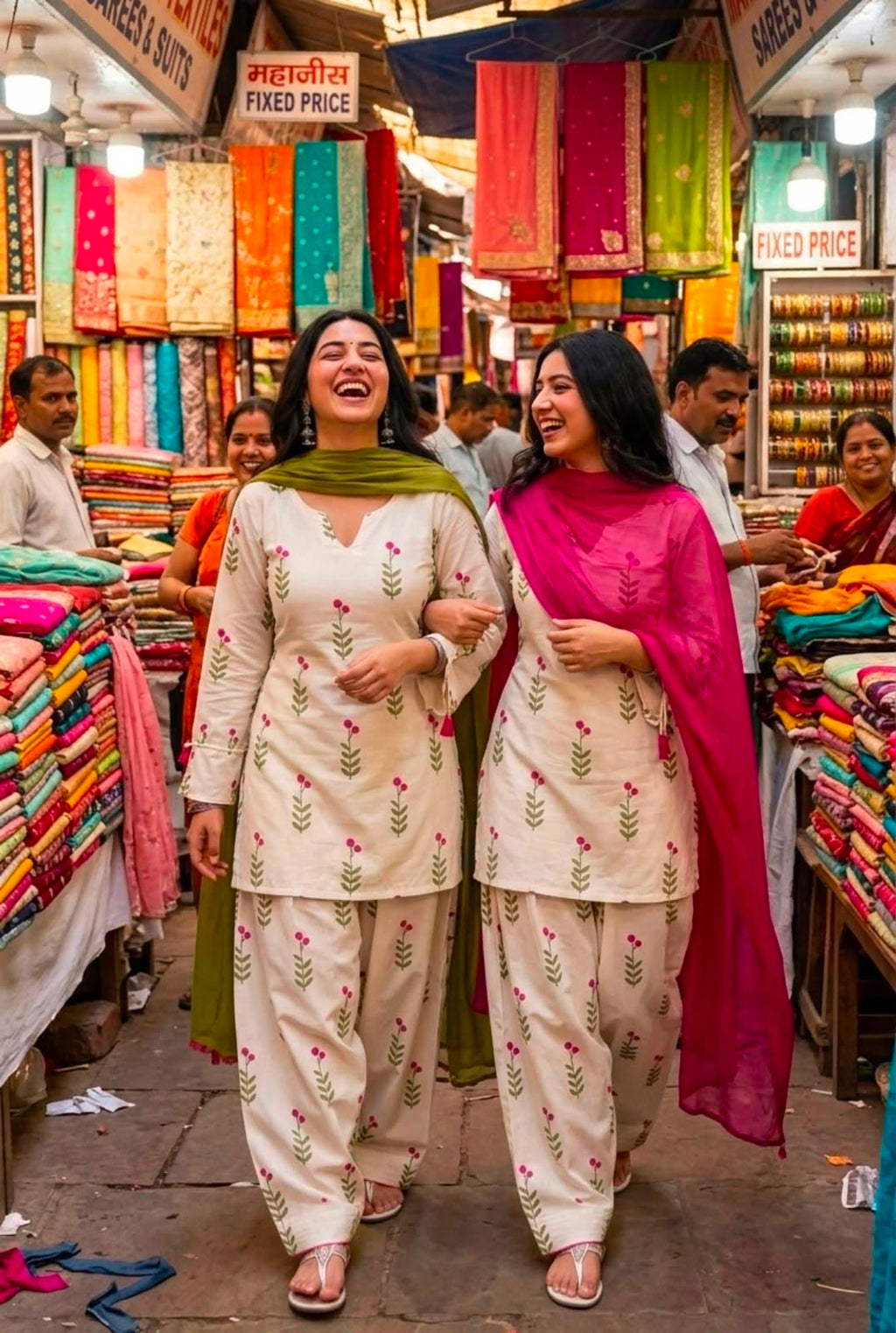 off white fancy dori top and style pant and Dupatta Set