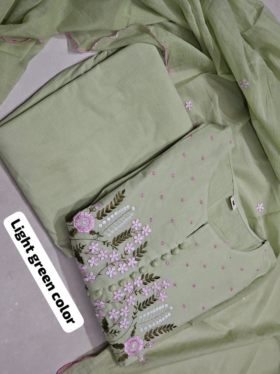 pista  green ankkarli kurta with pant and duppta set